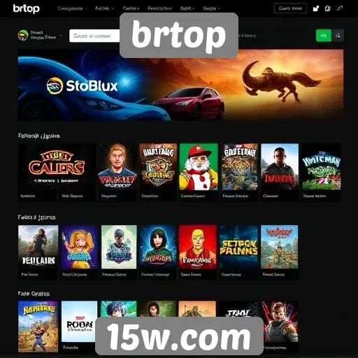 Facilidade de navegação e busca de jogos no brtop